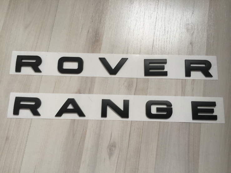 Буквы Range Rover черные матовые